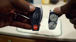 Mercedes Key Fob Battery Change Replacement Chrome Key [upl. by Adnoral579]