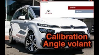 Calibration angle volant manuellment de c4 Picasso 2016 معايرة زاوية عجلة القيادة يدويا [upl. by Gottuard466]