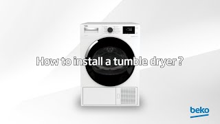 How to install a tumble dryer  by Beko [upl. by Labotsirhc]