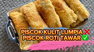 Lebih crispy dari piscok kulit lumpia‼️ Piscok roti tawar ala anak kos jepang‼️piscok piscoklumer [upl. by Nwahsuq]