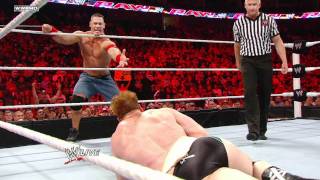 Raw  John Cena amp Sheamus vs Christian amp Mark Henry [upl. by Niar806]