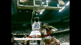 Michael Jordan Dunks On David Robinson amp Blocks Hakeem Olajuwon [upl. by Neslund]