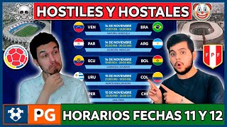 🔴FECHAS 11 y 12 UNITED 2026 HORARIOS🔥ESTADIOS FÁCILES y DIFÍCILES RUMBO al MUNDIAL 2026🔥AB 4X36 [upl. by Nannek529]