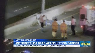 Motorcycle crash on Ala Moana Blvd leaves man dead [upl. by Yehudit]