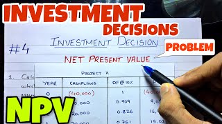 4 Net Present Value NPV  Investment Decision  Financial Management  BCOM  BBA  CMA [upl. by Bohman]