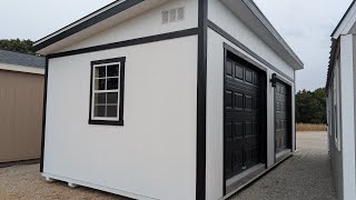 12x24 size Modern Escape Shed with Double Garage Style [upl. by Ecneralc]