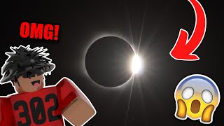 🚨 WATCHING THE SOLAR ECLIPSE LIVE ON ROBLOX 🤩 [upl. by Llechtim]