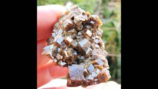 Andradite garnet crystals mineral specimen from Kimmeria in Xanthi MacedoniaThrace Greece [upl. by Baptista]