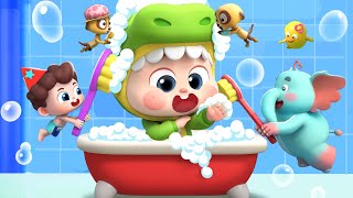 Bubble Bath Song  Row the Bathtub Boat  Nursery Rhymes amp Kids Songs  BabyBus [upl. by Nylirac43]