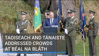 Highlights from the speeches of the Taoiseach and Tánaiste at the Michael Collins commemoration [upl. by Eznyl]