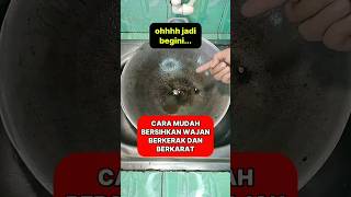 cara membersikan wajan yang berkerak videoshort idebermanfaat idecreative [upl. by Tumer490]