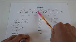 Flächenmaße Teil 3 Einheiten umwandeln [upl. by Rae]