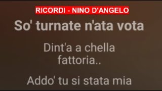 Nino DAngelo  Ricordi karaoke [upl. by Aitnahc]