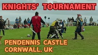 FUN CONTINUES at the HISTORIC PENDENNIS CASTLE IN CORNWALL UK with KNIGHTS SWORD BATTLES and MORE [upl. by Karlene]