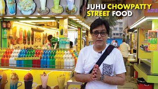 Juhu Beach Street Food Mumbai  Juhu Chowpatty Street Food  Mumbai Street Food  Chowpatty Ice Gola [upl. by Alleras]