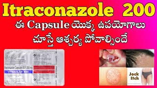 Itraconazole 200 mg Capsule Use Side effects Dosage in Telugu By MCV PHARMACY [upl. by Bartosch]