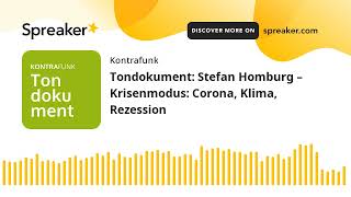 Tondokument Stefan Homburg – Krisenmodus Corona Klima Rezession [upl. by Lancelle]