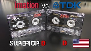 The Last TDK D with Japanesse Tape Vs The Imation Superior D With Korean Tape  Type 1 Cassettes [upl. by Cirle944]