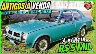 CARROS ANTIGOS EM BOM ESTADO BARATO a VENDA CORCEL CHEVETTE PASSAT À APRTIR DE 5 MIL carroantigo [upl. by Cadman]