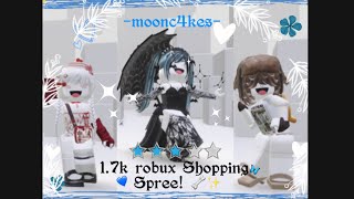 17k robux shopping spree Bought 3 outfits 💙🦴✨ [upl. by Hallerson843]