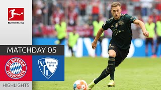 FC Bayern München  VfL Bochum 70  Highlights  Matchday 5 – Bundesliga 202122 [upl. by Aney]