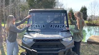 2 Person Polaris Ranger Windshield Install [upl. by Ardnalahs]