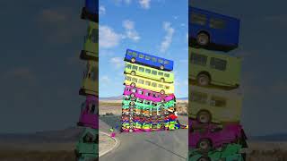 Mix Color bus Fall Crash shorts colormixing satisfying beamng bus [upl. by Remoh]