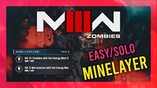 Minelayer Tier 3  MW3 Zombies GUIDE  QuickSolo  MWZ Mission Tutorial [upl. by Egiap902]