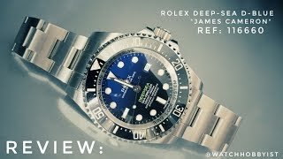 REVIEW Rolex DeepSea DBlue James Cameron Edition Ref 116660 [upl. by Laroy]