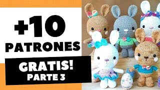 10 PATRONES DE AMIGURUMIS GRATIS EN ESPAÑOL Parte 3 [upl. by Kitti]