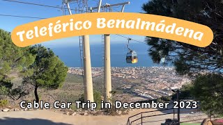 Teleférico Benalmádena Cable Car Trip Costa del Sol Malaga Spain in December 2023 [upl. by Isied]