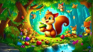 The Clever Squirrel and the Magic Acorns  Kids Song And Moral Stories [upl. by Fanchet]