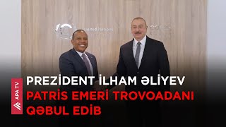 İlham Əliyev SanTome və Prinsipi Demokratik Respublikasının Baş naziri ilə görüşüb – APA TV [upl. by Kelli]