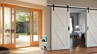 Latest Sliding Door Design  Wooden Sliding Barn Door  PVC Aluminum Metal Glass Door Design Ideas [upl. by Catharina]