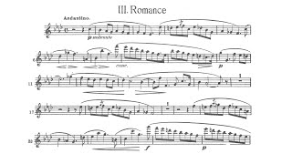 Widor  Suite Op 34 III Romance ♩78 Andantino Flute amp Piano midi [upl. by Boswell]