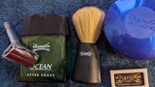 Klassische Nassrasur mit Wilkinson Sword VINTAGE Classic Rasierhobel [upl. by Spring701]