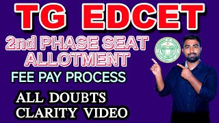 TG EdCET 2nd Phase Seat allotment Update  2nd Phase joining required documents Tg Edcet 2024 [upl. by Nnav]