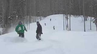 Vail Snowboarding West Vail Trees amp Minturn Mile [upl. by Delores]