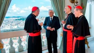 Il Presidente Mattarella incontra i Cardinali di nuova nomina [upl. by Ahsillek944]