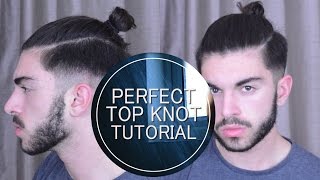 Mens Hair  Perfect Top KnotMan Bun Tutorial [upl. by Jenifer667]