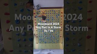 Moonboard Benchmark Any Port In A Storm 7a  V6 [upl. by Nereen927]