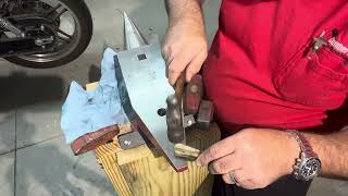 Part 14 How I make a slip joint pocket knife  finale peening amp buff [upl. by Rutter245]