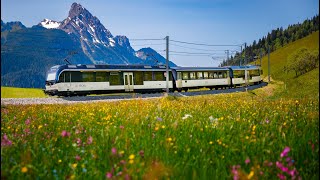 Cab Ride  Saanen to Zweisimmen  Goldenpass Panoramic MOB Switzerland Train  4K HDR 60fps [upl. by Sivrup]