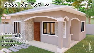 Hermosa casa de 7x7m 50m2 [upl. by Kurtz]