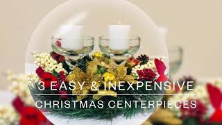 3 Easy amp Inexpensive Christmas Centerpieces using Dollar Tree items [upl. by Etem]