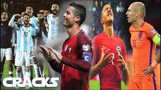 TRES de MESSI y al MUNDIAL ASÍ FESTEJARON  CRISTIANO a RUSIA  CHILE y HOLANDA FUERA [upl. by Chariot]