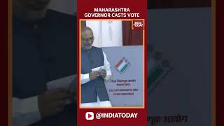 Maharashtra Assembly Polls 2024 Maharashtra Governor CP Radhakrishnan Casts Vote [upl. by Idnew]