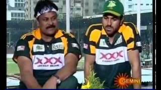 ManaTeluguMoviesnet  Chiru amp Charan in Tollywood T20 Trophy [upl. by Eesac]