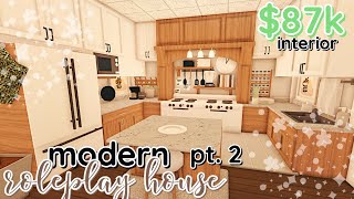 PART 2 Bloxburg Roleplay House Build Interior [upl. by Steinman498]