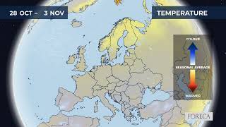 Monthly temperature forecast for Europe 13102024 [upl. by Dougherty]